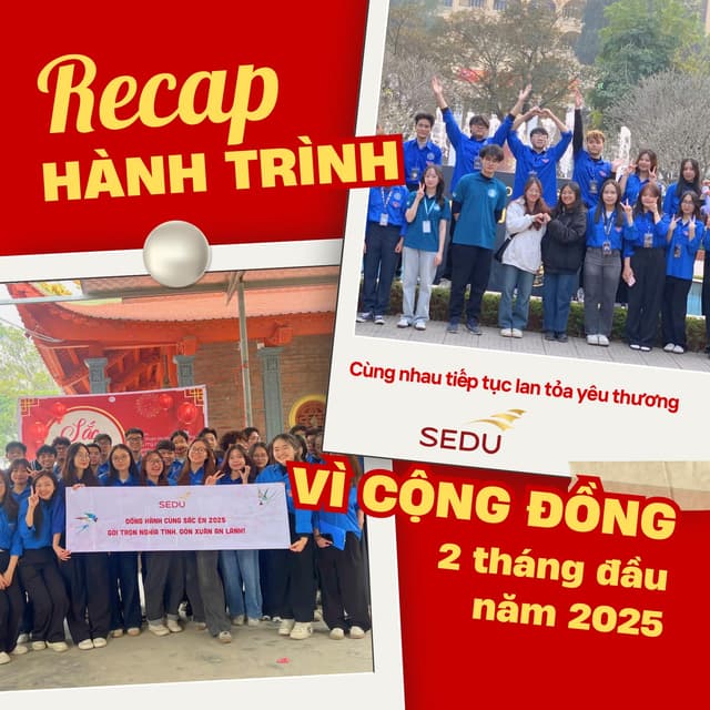 RECAP: HÀNH TRÌNH VÌ CỘNG ĐỒNG CỦA SEDU TRONG 2 THÁNG ĐẦU NĂM 2025