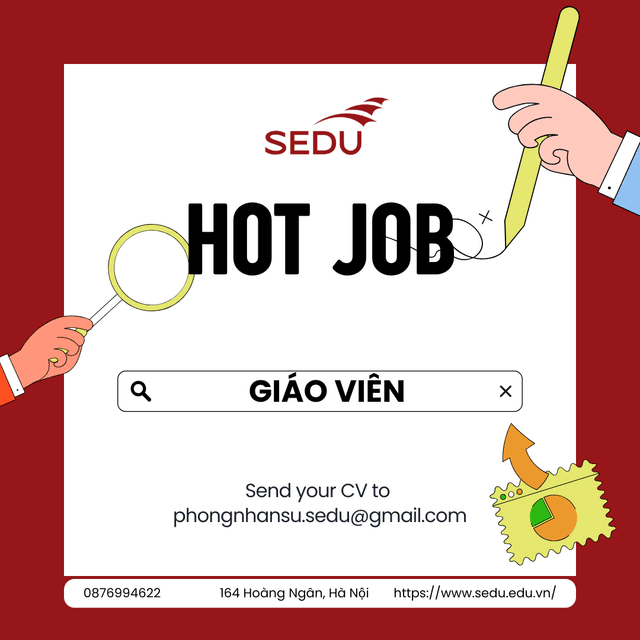 [SEDU TUYỂN DỤNG]- VỊ TRÍ GIÁO VIÊN IELTS 